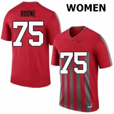 Women's Ohio State Buckeyes #75 Alex Boone Throwback Nike NCAA College Football Jersey Original HQZ3644DU